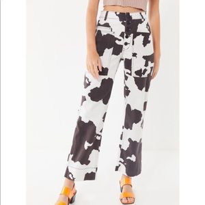 Cow print pants